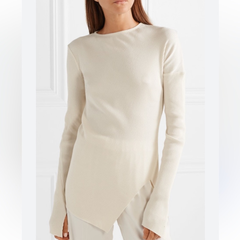 Helmut Lang Cream Crew Neck Sweater size small pre owned‎